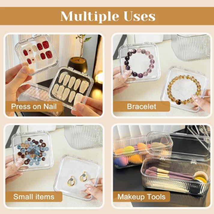 Acrylic Jewelry Organizer Box Set | 10 Individual Storage Cases
