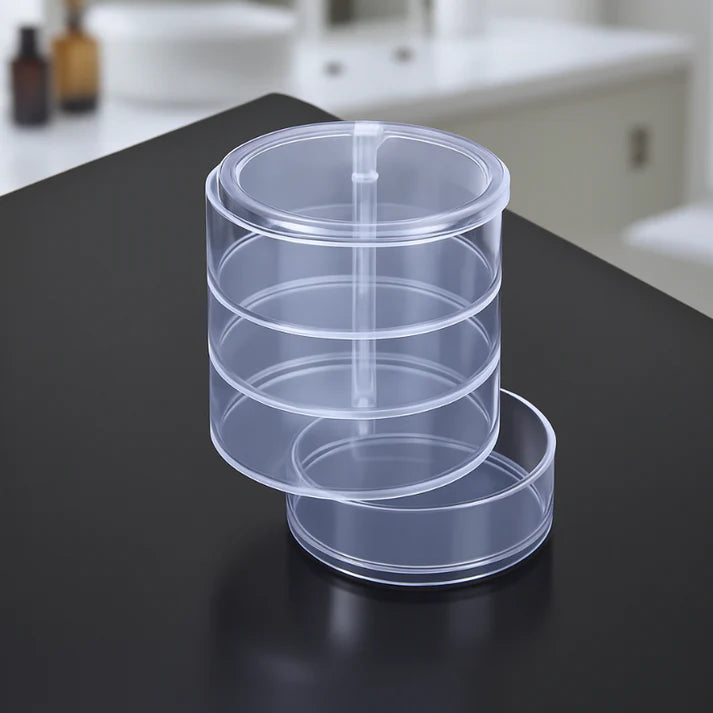 ✨ 4-Layer Rotating Jewelry Organizer Box | Multi-Tier Storage for Rings, Earrings & Accessories
