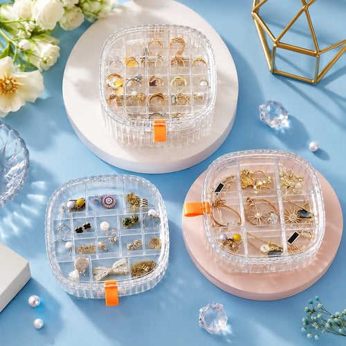 ✨ 3-Layer Crystal Clear Acrylic Jewelry Box